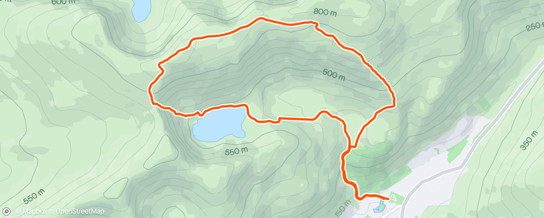 Map of the activity, Walk up and run down Cader