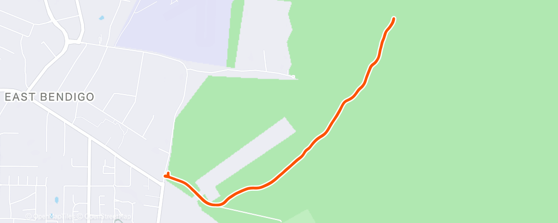 Map of the activity, 2 x 2’ Walk, 12’ Run
