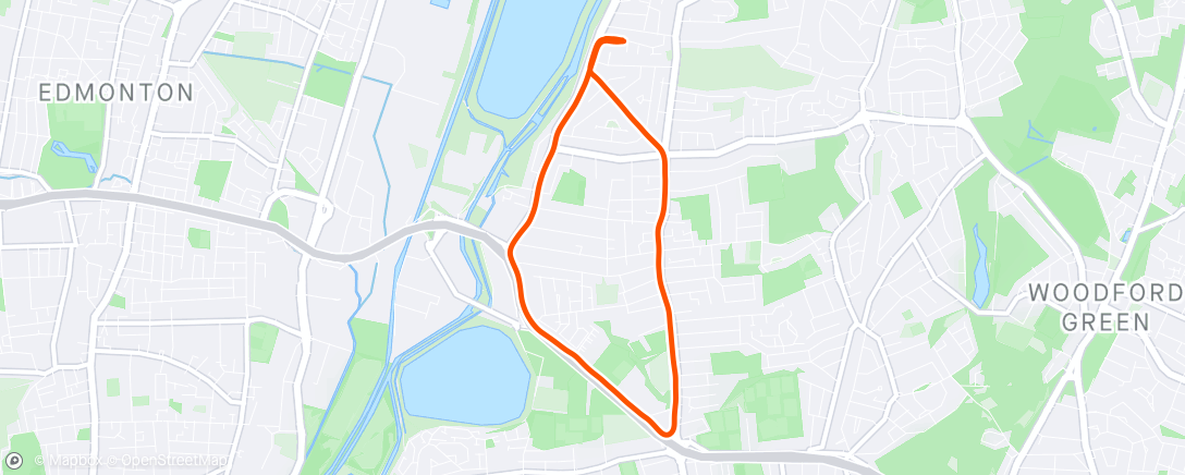 Map of the activity, Easy with strides