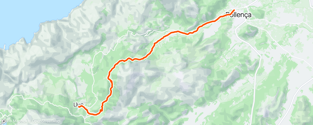 Map of the activity, Lluc - Pollenca