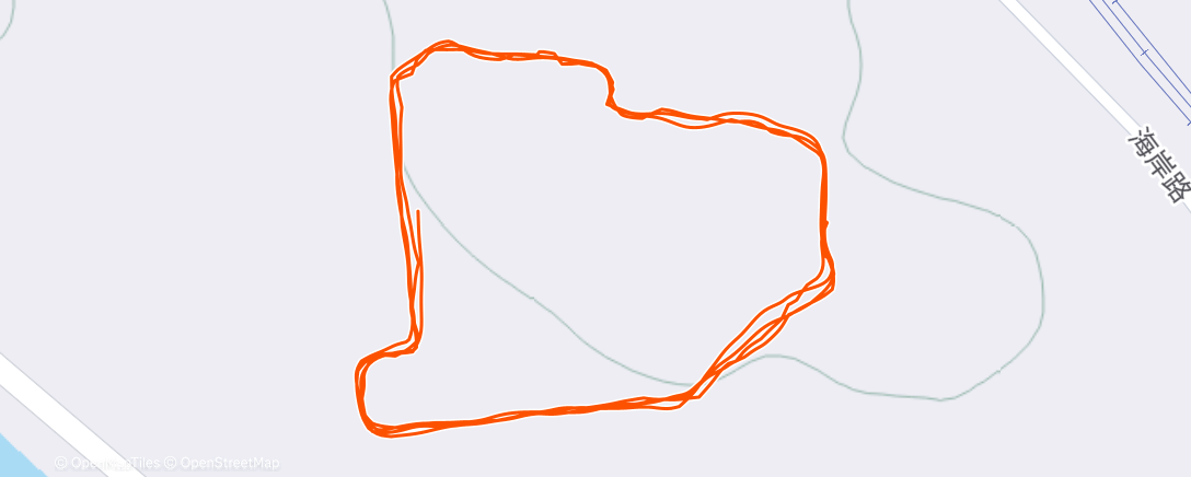 Map of the activity, 午后跑步