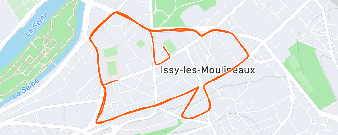 Map of the activity, Corrida d'Issy 2025