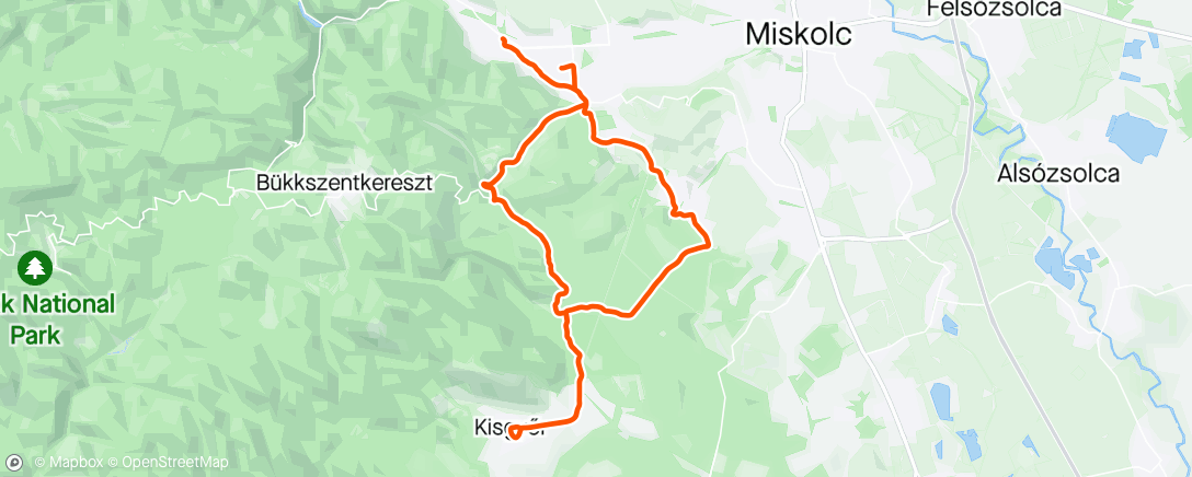 Mapa da atividade, Kisgyőr Ride