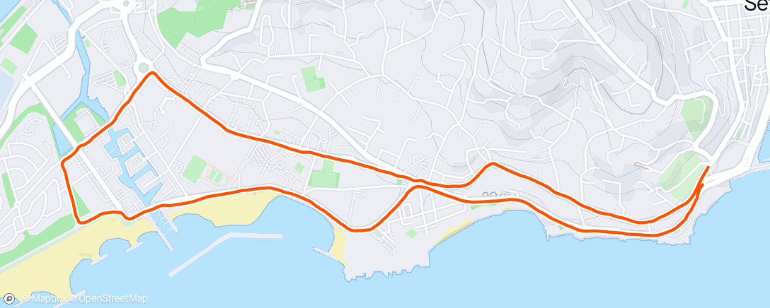 Map of the activity, Course à pied matinale