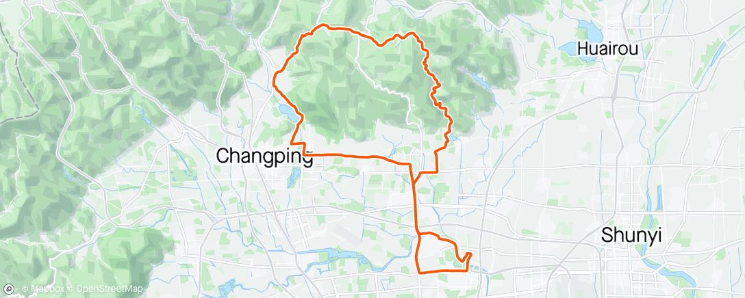Mapa de la actividad, Desafio La Vuelta Beijing