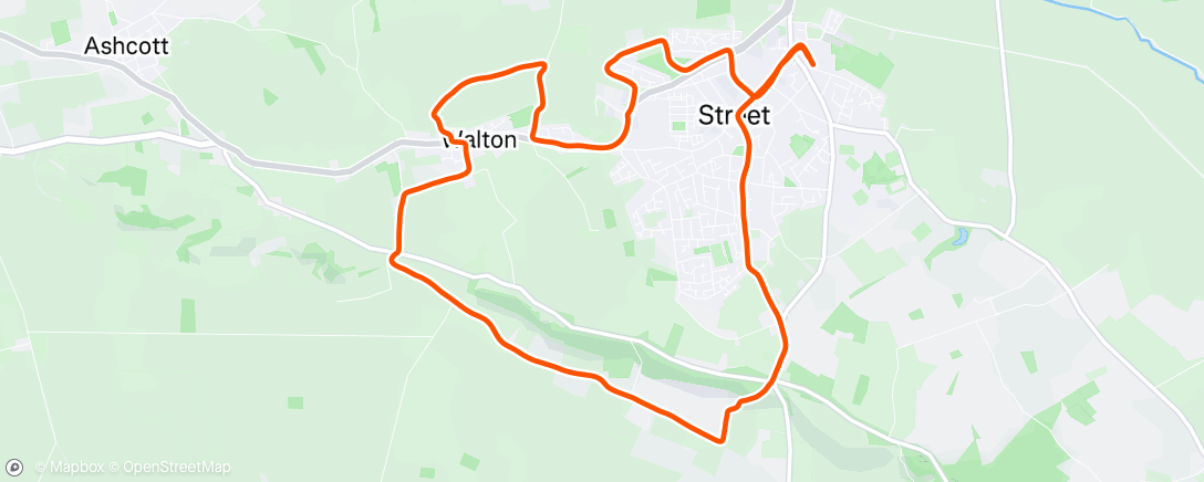 Map of the activity, Evening Run