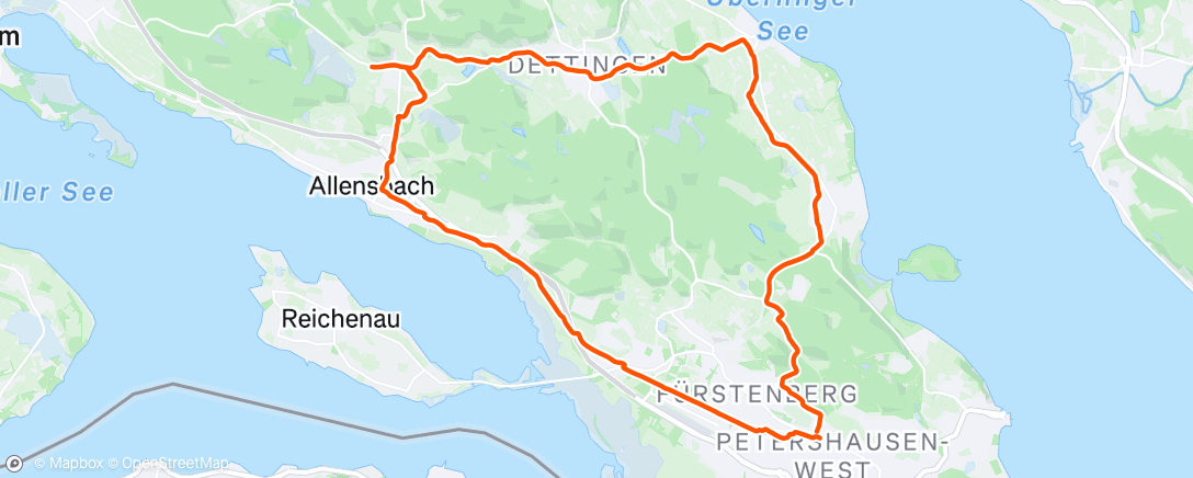 Map of the activity, Mittagsradfahrt