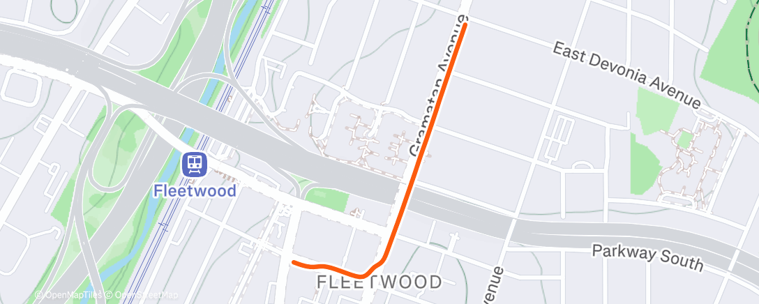 Map of the activity, Morning Walk