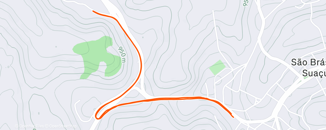 Map of the activity, Corrida da tarde