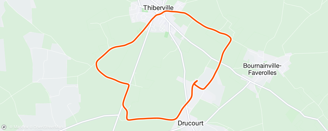 Map of the activity, Afternoon Run