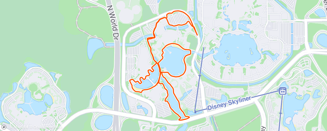 Map of the activity, Disney Run
