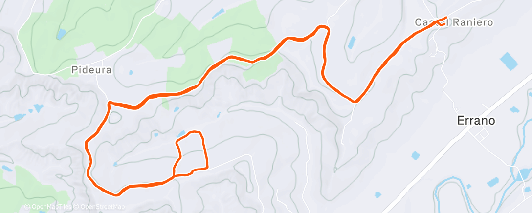 Карта физической активности (Allenamento Castel Raniero)