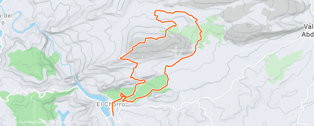 Map of the activity, Morning Trail Run