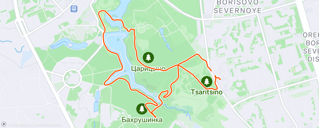 Map of the activity, Afternoon Walk