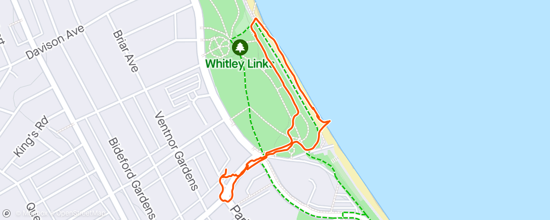 Map of the activity, ☁️ Whitley Bay, England - Afternoon Walk