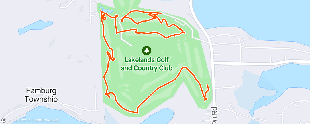 Mapa de la actividad, Afternoon Golf