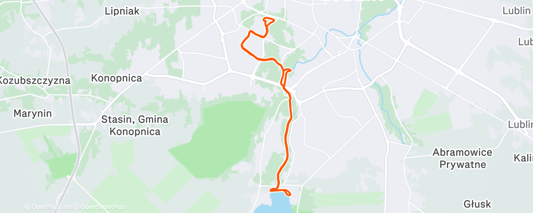Map of the activity, Night Run