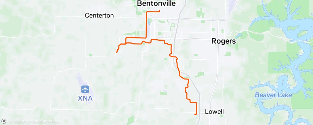 Map of the activity, Afternoon Ride