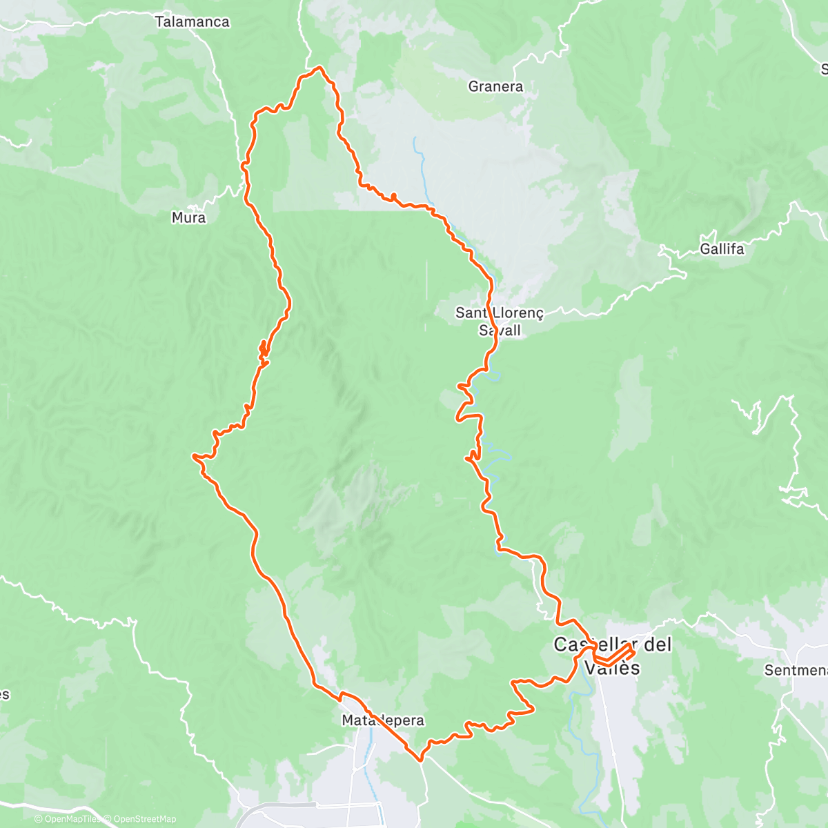 Map of the activity, Volta a Estenalles