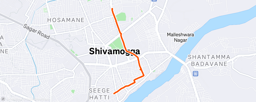 Map of the activity, Lunch Hike
