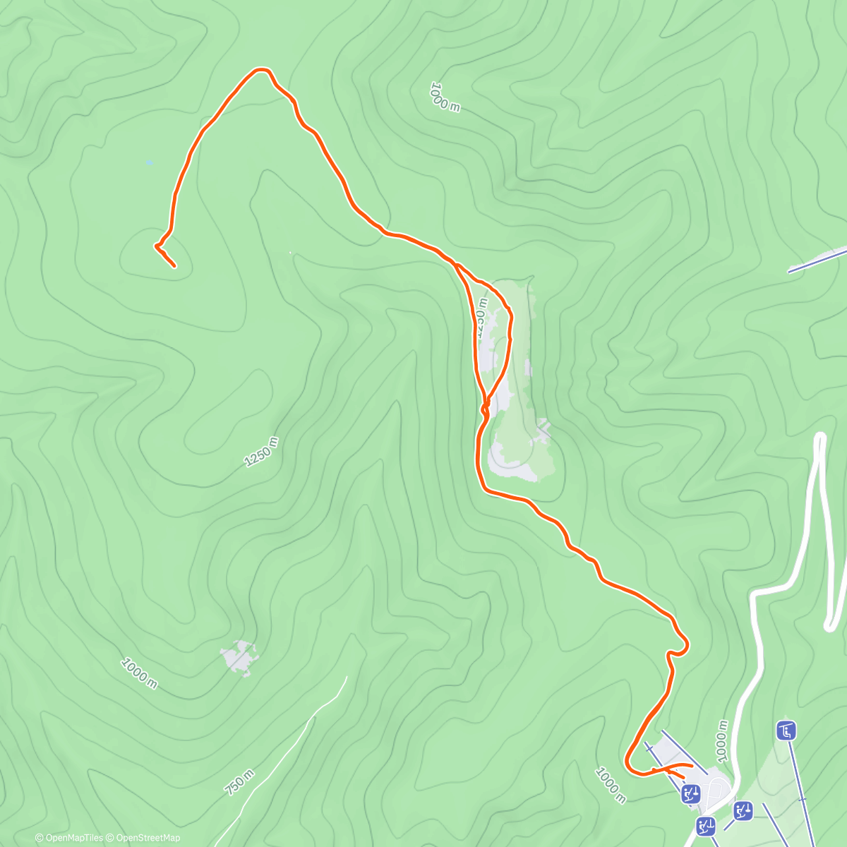 Map of the activity, Vřesová studánka - Vozka