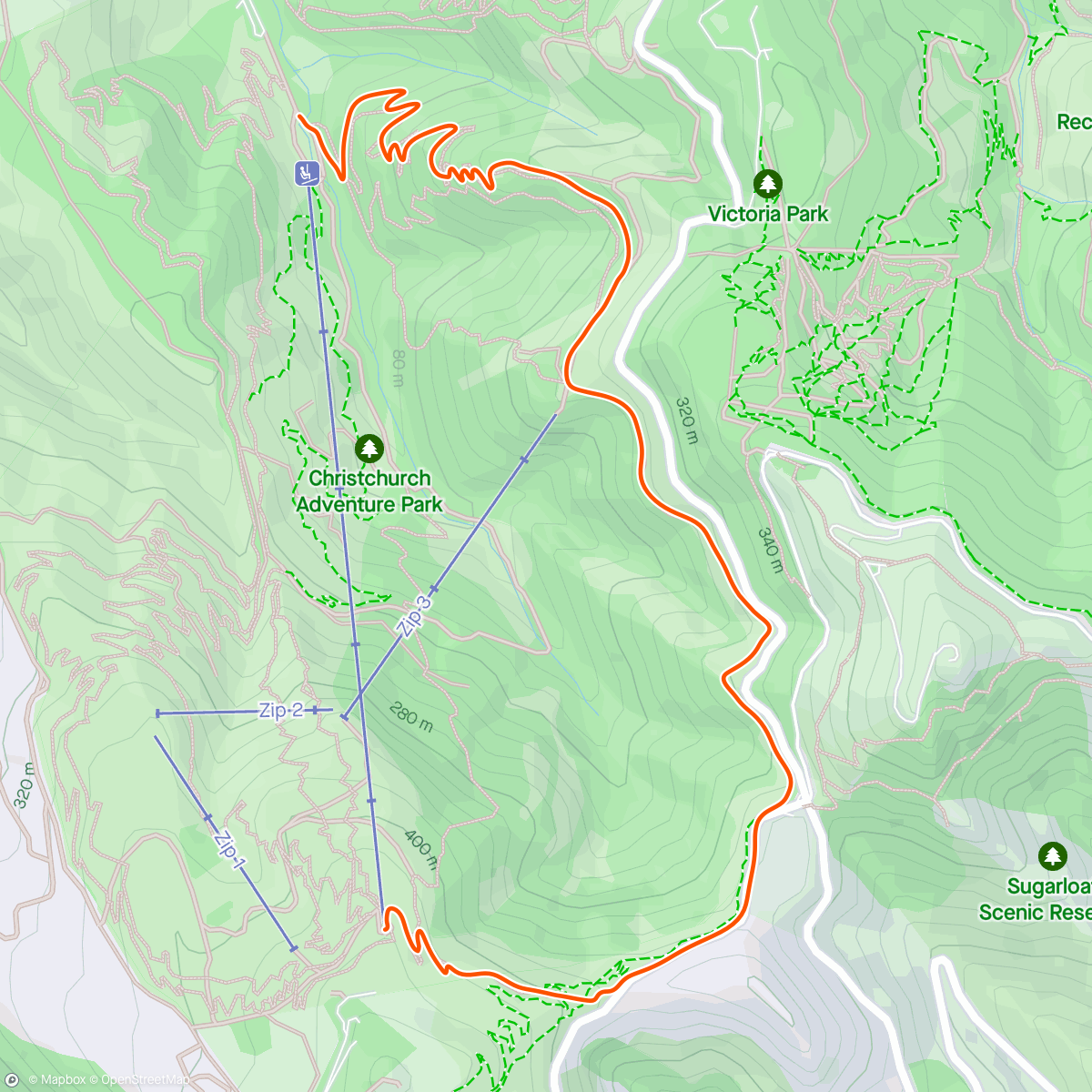 Map of the activity, Lap 2 jump training