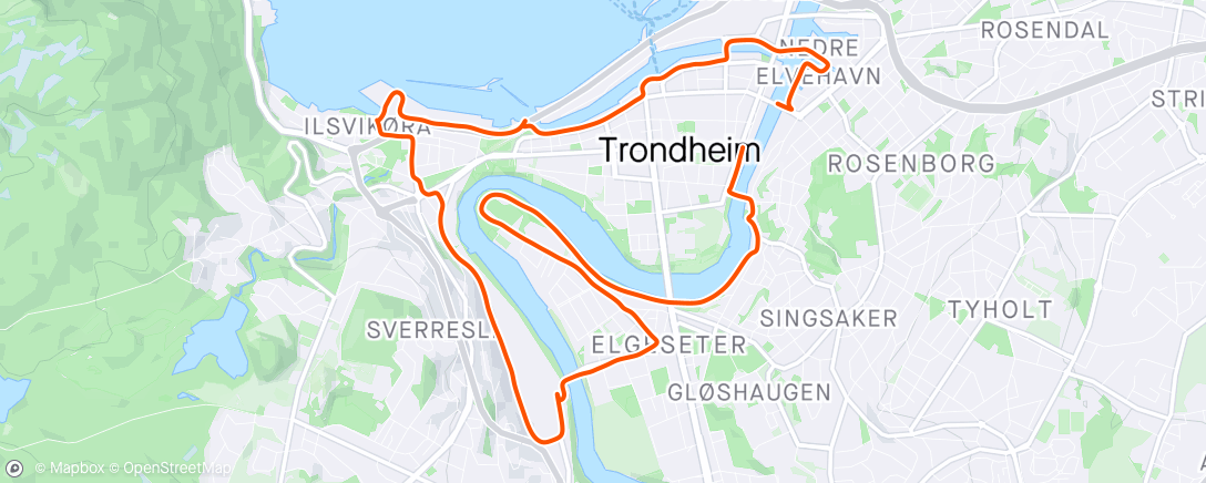 Map of the activity, Trondheim leverer 🌞👍