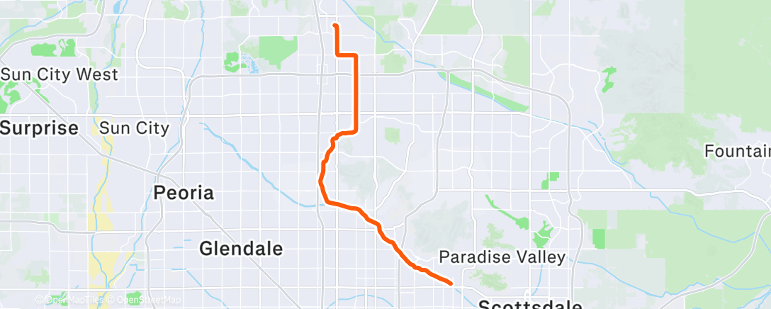 Map of the activity, Afternoon Ride