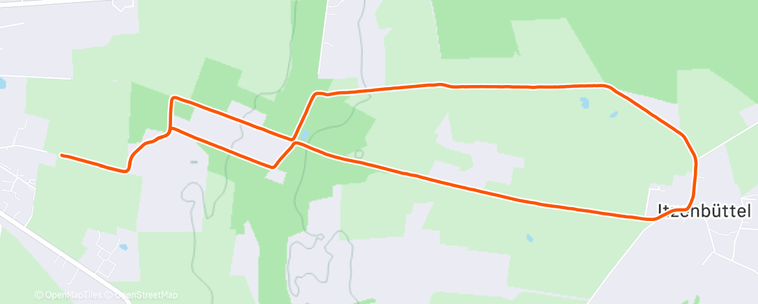 Map of the activity, Lauf am Nachmittag