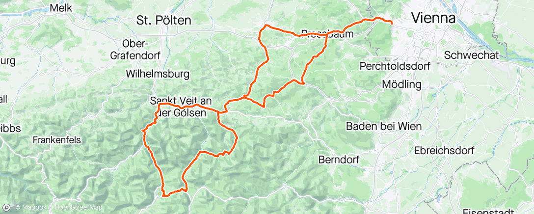 Map of the activity, Radspazierfahrt mit Radwerk.cc (bis Kalte Kuchl)