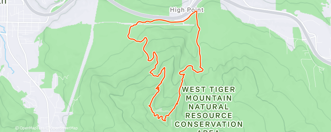 Map of the activity, Winter at the top