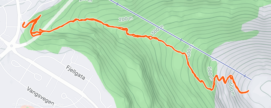 Map of the activity, Afternoon Trail Run