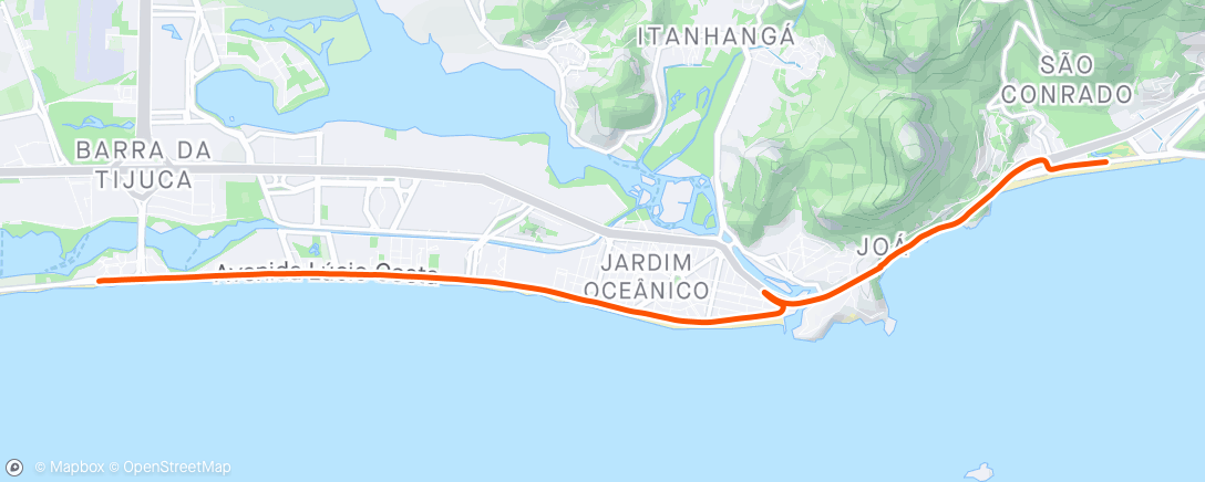 Mapa de la actividad (On Rio City Half - 12K)