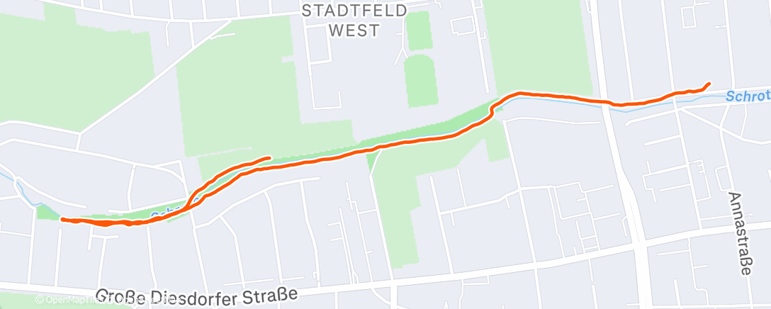 Map of the activity, Spaziergang am Nachmittag