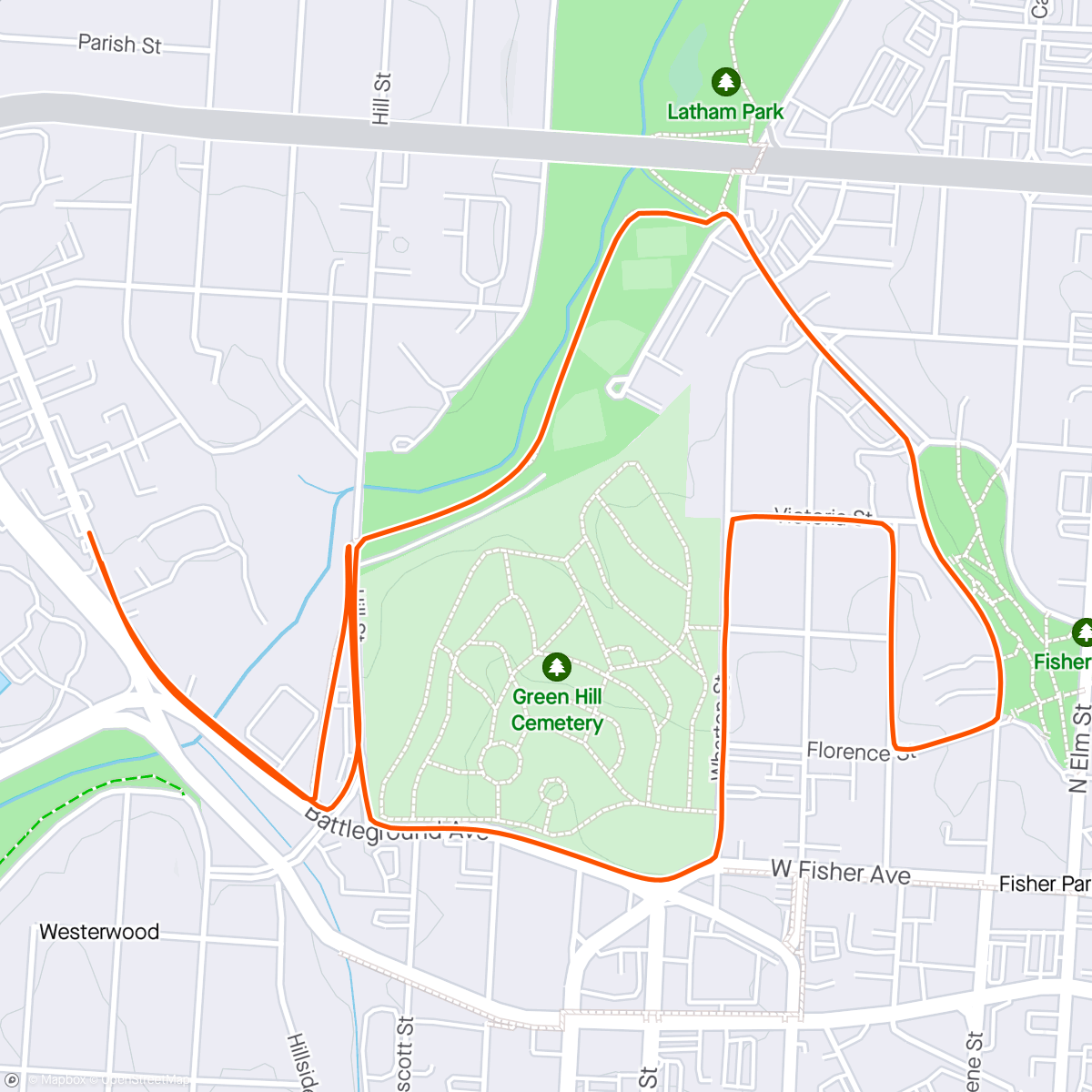 Map of the activity, Pig Pounder 5K