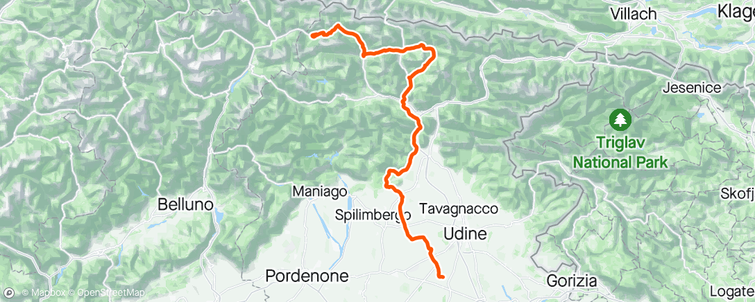 Map of the activity, Giro - Stage 19