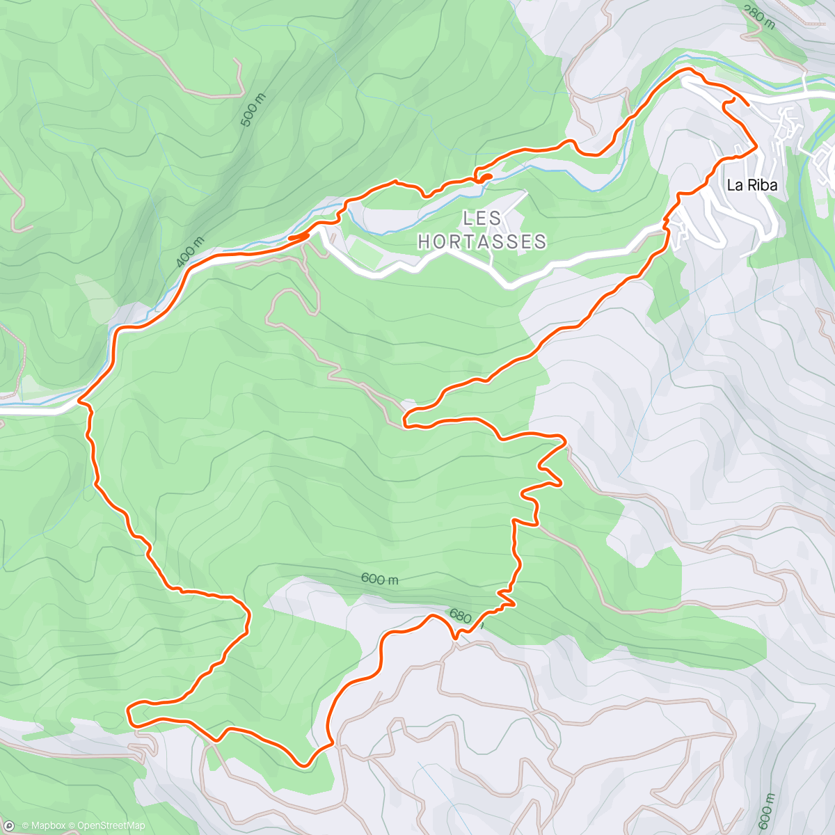 Map of the activity, La Riba - Puig d'en Marc - Toll dels Alemanys - La Riba