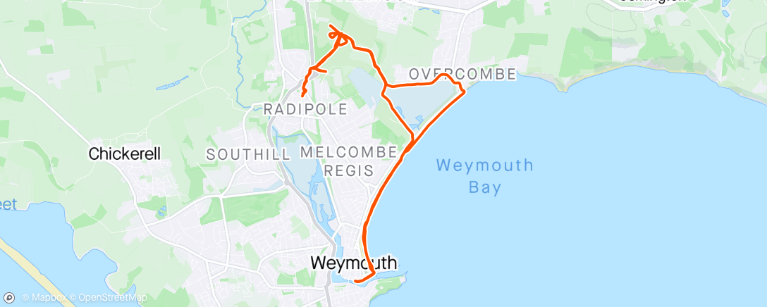Map of the activity, Along the beach to the Quay with Maggie