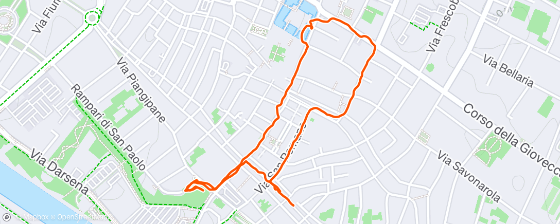 Map of the activity, Morning Walk