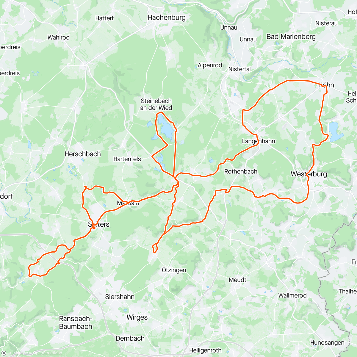 Mapa da atividade, Schönwetterrunde...