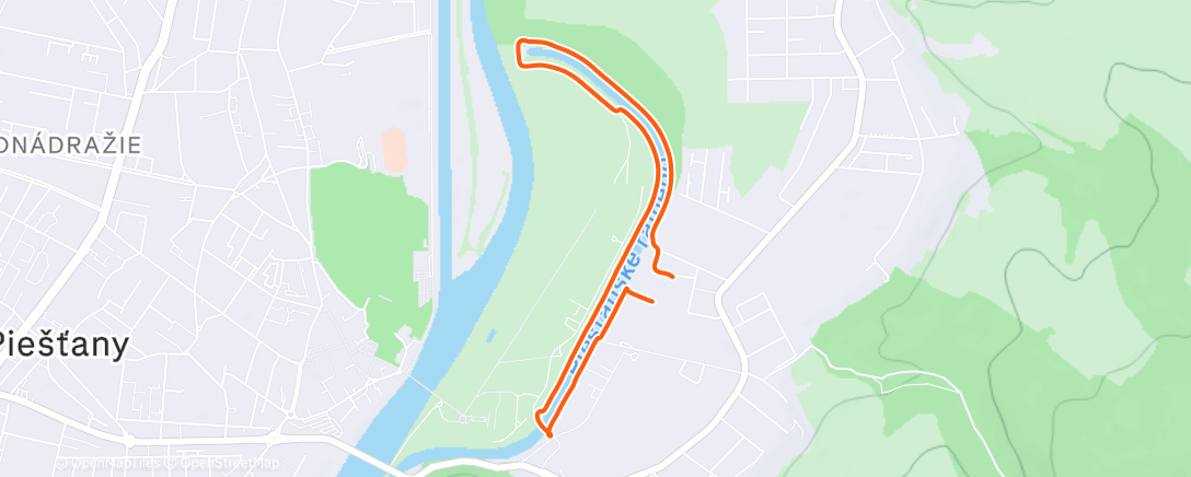 Map of the activity, Afternoon Walk