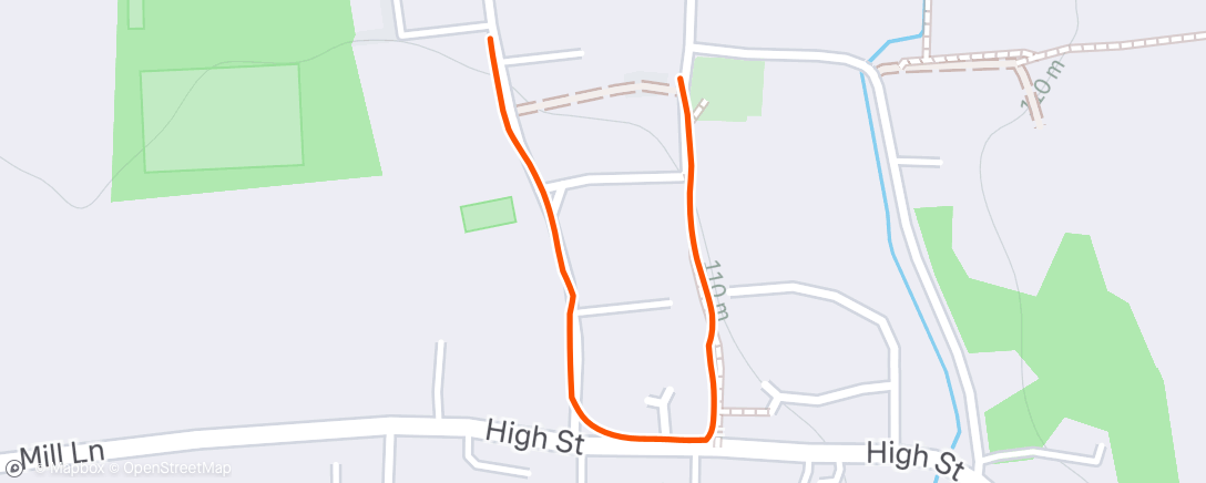 Map of the activity, Night time walk around South Witham with Bugsy