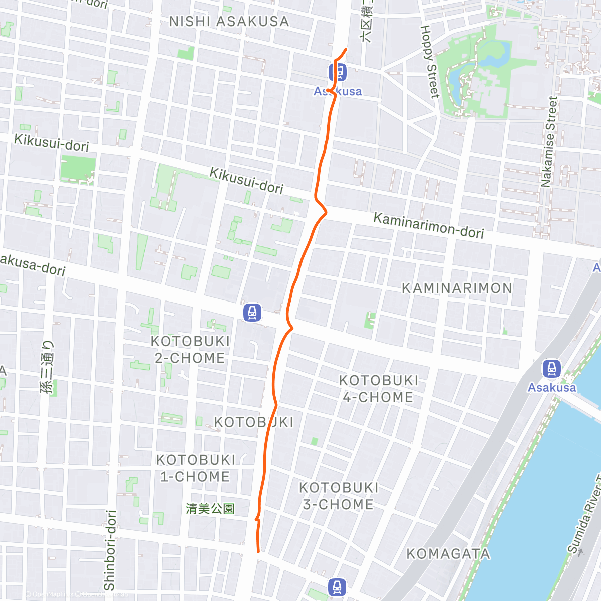 Map of the activity, Tokyo meander
