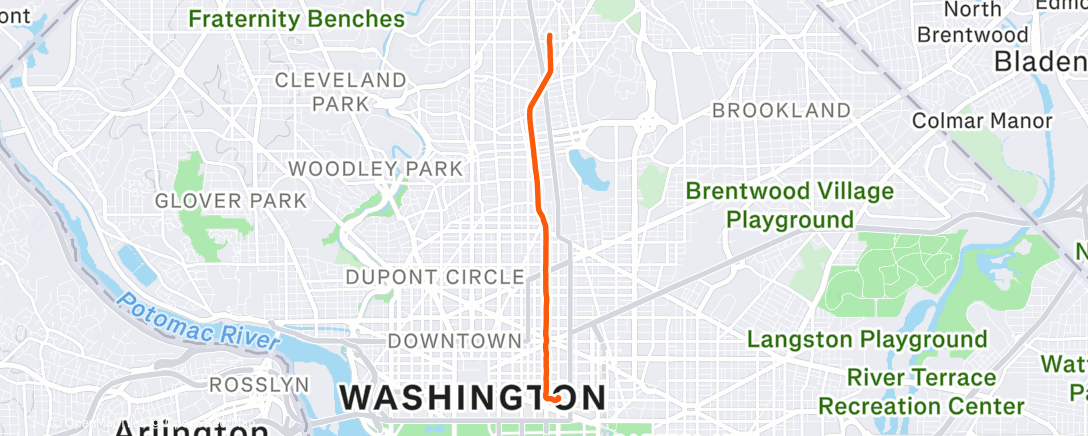 Map of the activity, Rainy Ride with Rachel