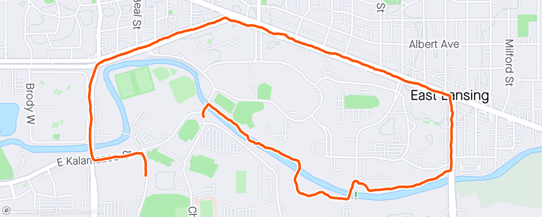 Map of the activity, Izzo Legacy 5K