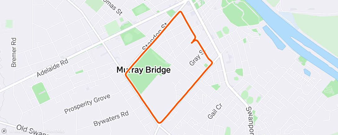 Map of the activity, Morning Run