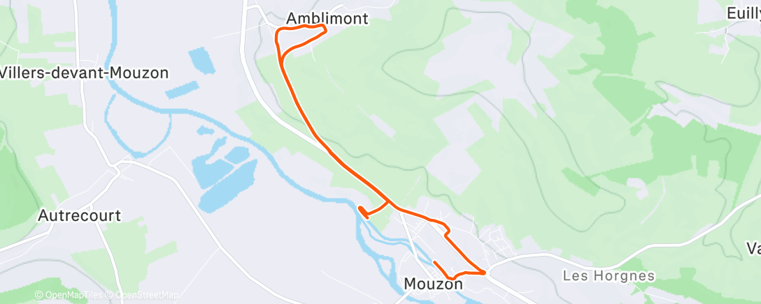 Карта физической активности (Sortie vélo dans l'après-midi)