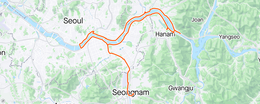 Map of the activity, 면포도궁 한강라면 한바퀴
