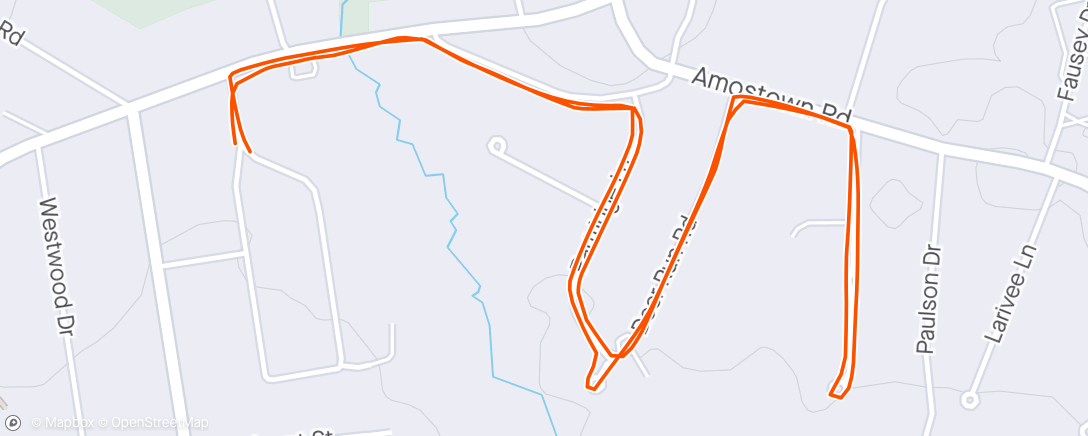 Map of the activity, Quick 5K after T-ball season opener ⚾️