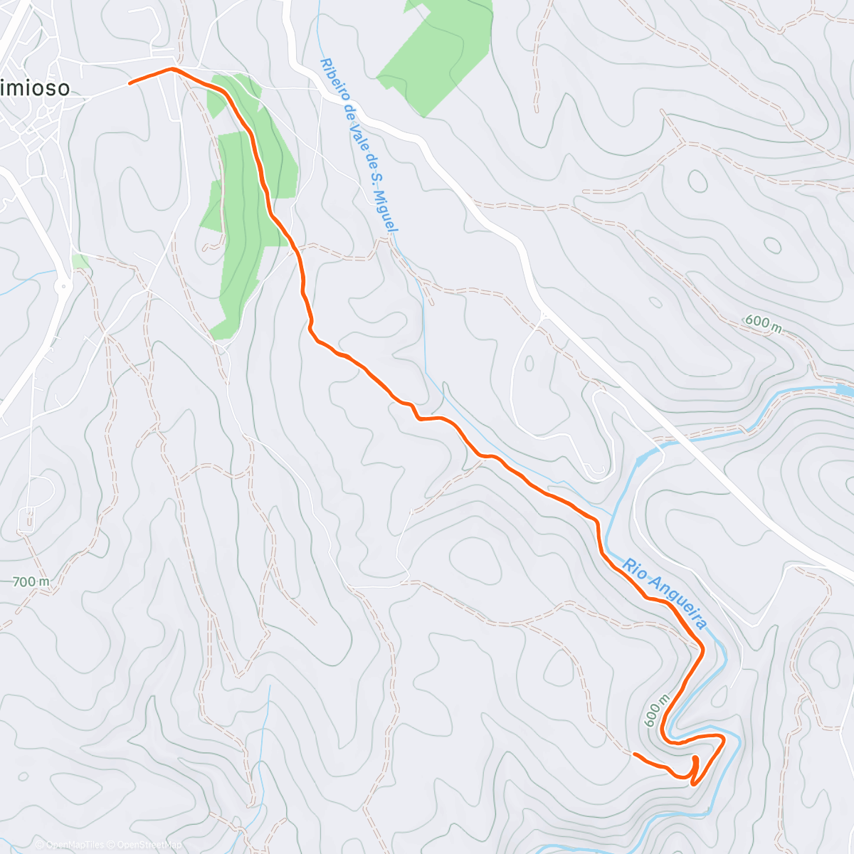 Map of the activity, Corrida em trilho na hora de almoço
